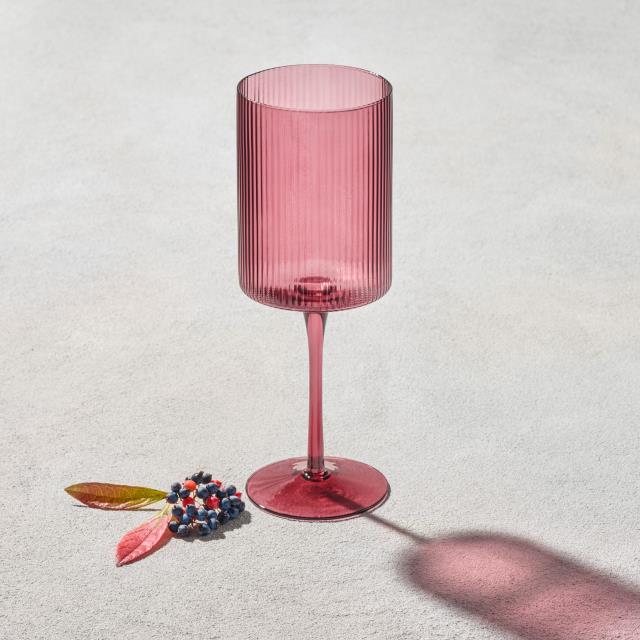 Rental store for malibu plum ribbed wine glass 17oz in Northeast Ohio