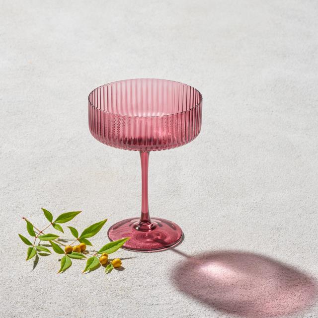 Rental store for malibu plum ribbed coupe glass in Northeast Ohio
