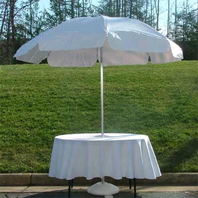 Rental store for table umbrella white w 48 inch rnd in Northeast Ohio
