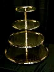 Rental store for 4 tier serving tray brass trim in Northeast Ohio