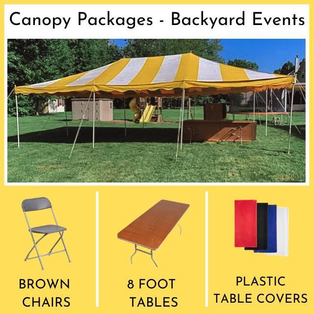 Rent canopy packages casual events